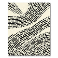 Abstract Black Dot Curve Rug
