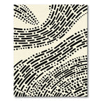 Abstract Black Dot Curve Rug