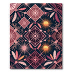 Celestial Sun Feather Geometric Medallion Rug
