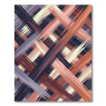 Abstract Painted Crosshatch Earth Tone Rug