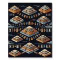 Ancient Pyramid Hieroglyph Collection Rug