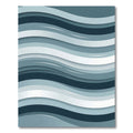 Modern Blue Wavy Layered Abstract Rug