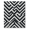 Monochrome Geometric Optical Illusion Rug