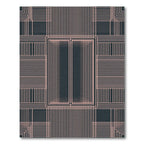 Pale Pink Linear Window Grid Rug