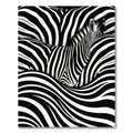 Bold Monochrome Zebra Stripe Wave Rug