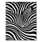 Bold Monochrome Zebra Stripe Wave Rug
