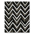 Monochrome Chevron Geometric Stripe Rug