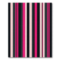 Bold Pink and Graphite Vertical Stripe Rug