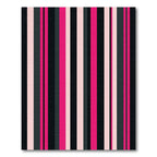 Bold Pink and Graphite Vertical Stripe Rug