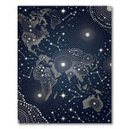 Celestial Midnight Galaxy Star Map Rug