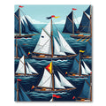Nautical Sailboats Vintage Nautical Adventure Rug