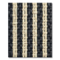 Monochrome Black and Cream Woven Stripe Rug