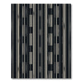 Modern Black Vertical Line Composition Rug