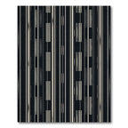 Modern Black Vertical Line Composition Rug