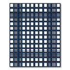 Modern Navy Ink Grid Geometric Rug