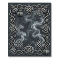 Silver Knotwork Smoke Border Rug