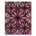 Crimson Petal Radiance Geometric Rug