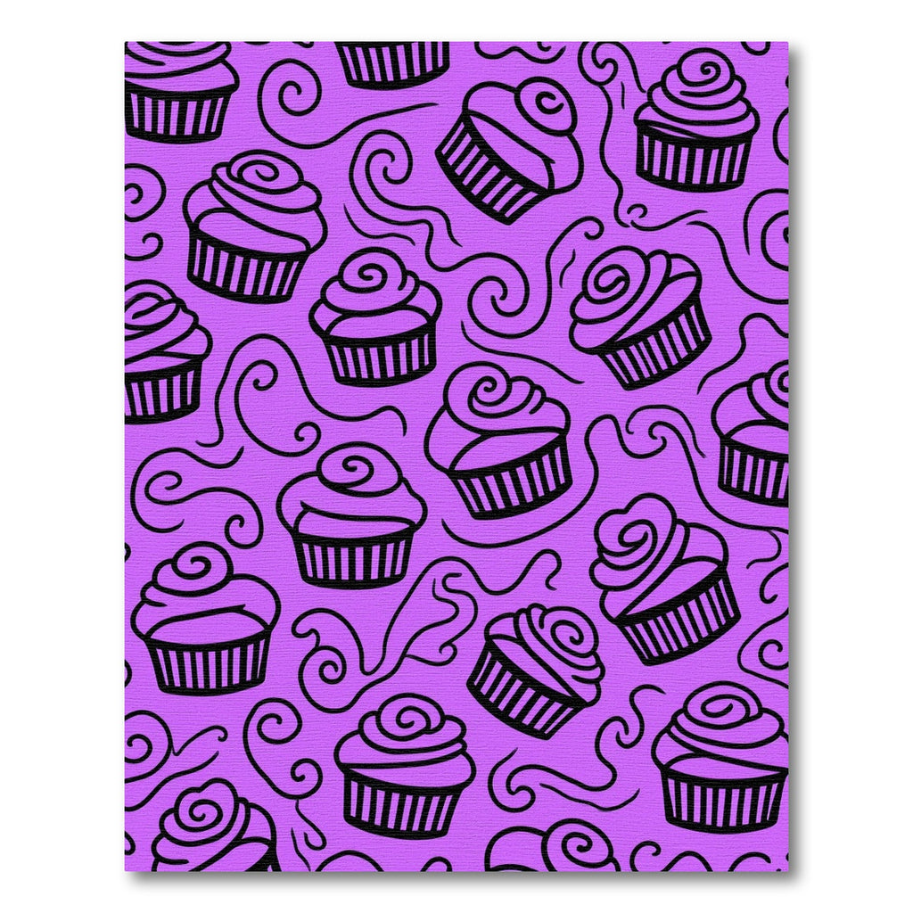 Purple Cupcake Swirl Whimsical Design Rug