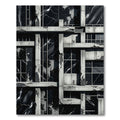 Monochrome Jagged Concrete Marble Blocks Rug
