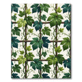Lush Green Botanical Grapevine Trellis Rug