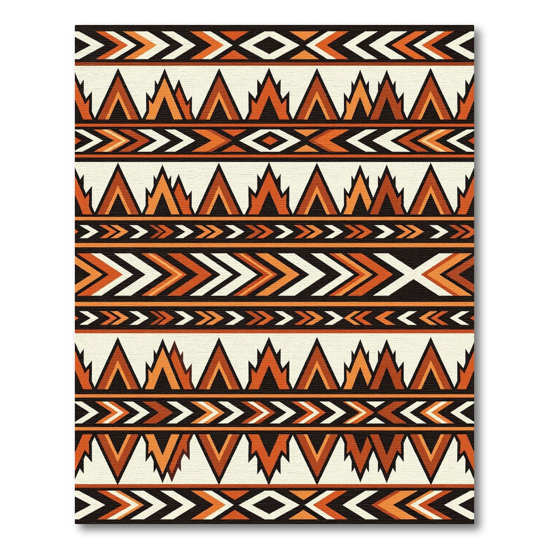 Bold Terracotta Southwestern Geometric Arrow Rug