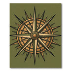 Vintage Compass Rose Needle Rug