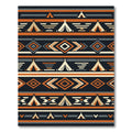Southwestern Earthy Geometric Teepee Striped Rug