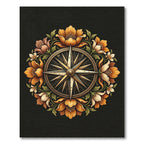 Golden Compass Floral Medallion Rug