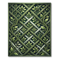 Sage Green Botanical Trellis Lattice Rug