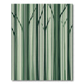 Forest Green Striped Tree Bark Rug