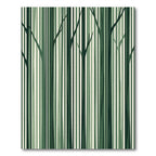 Forest Green Striped Tree Bark Rug