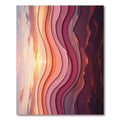 Crimson Sunset Layered Landscape Rug