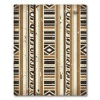 Earthy Geometric Striped Tribal Rug