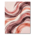 Abstract Terra Cotta Wave Watercolor Rug