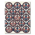 Nautical Anchor Heart Rope Circles Rug