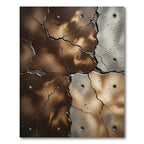 Cracked Metal Earth Tones Rug