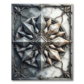 Granite Marble Crystal Starburst Composition Rug