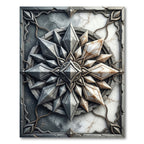 Granite Marble Crystal Starburst Composition Rug