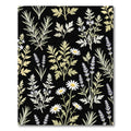 Botanical Herb Garden on Black Rug