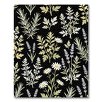 Botanical Herb Garden on Black Rug