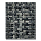 Monochromatic Woven Stripe Intersecting Rug