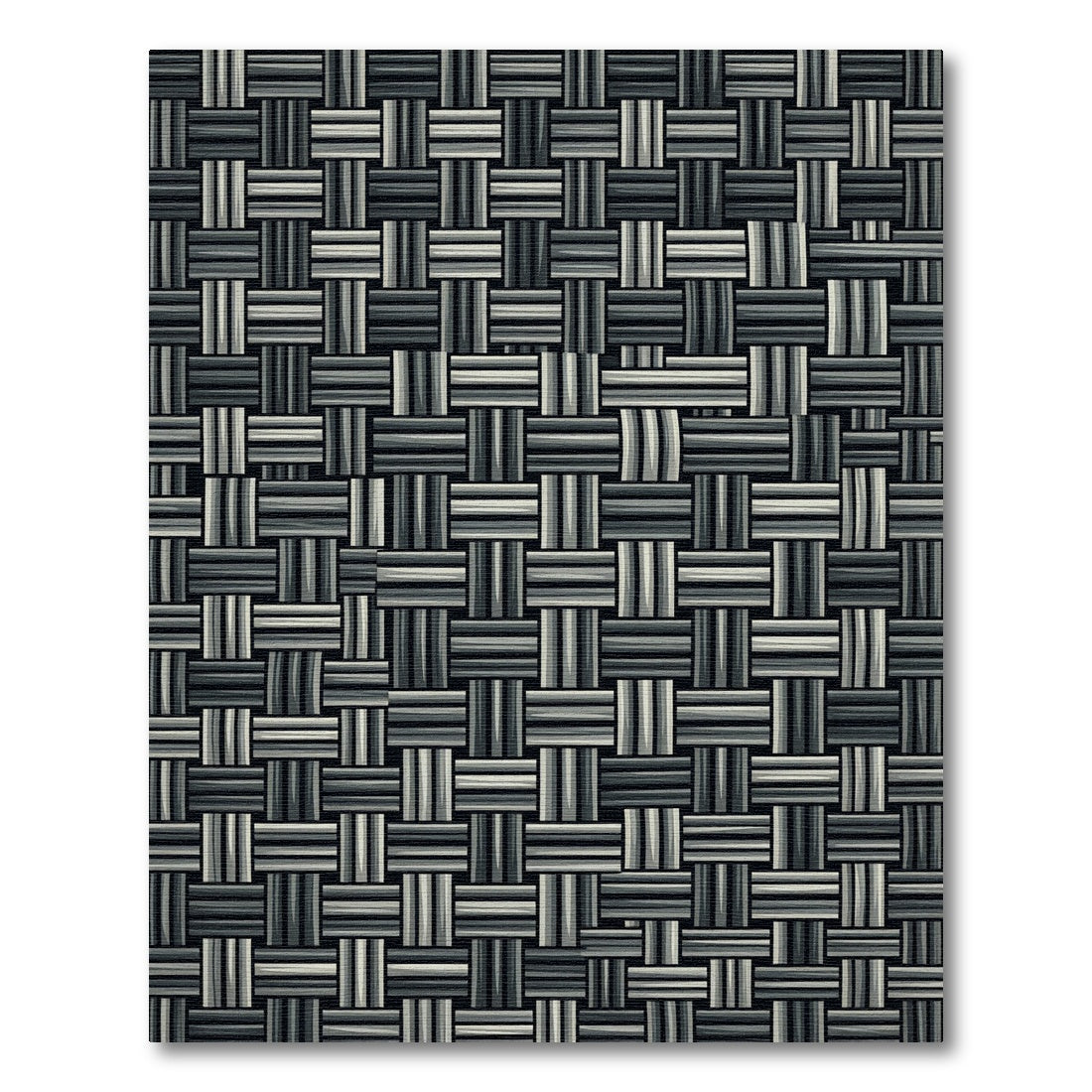 Monochromatic Woven Stripe Intersecting Rug