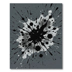 Abstract Monochrome Ink Splatter Art Rug