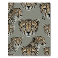 Graceful Cheetah Portraits Neutral Background Rug