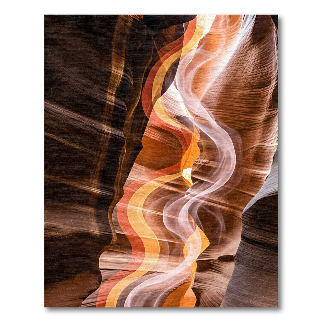 Earthy Canyon Flowing Curves Rug
