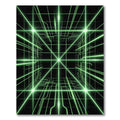 Glowing Neon Cyber Grid Matrix Rug