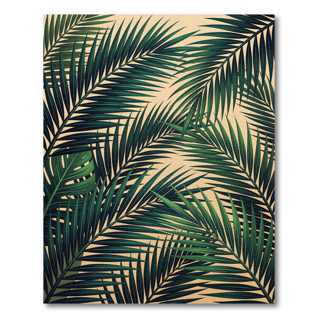 Emerald Palm Frond Canopy Rug