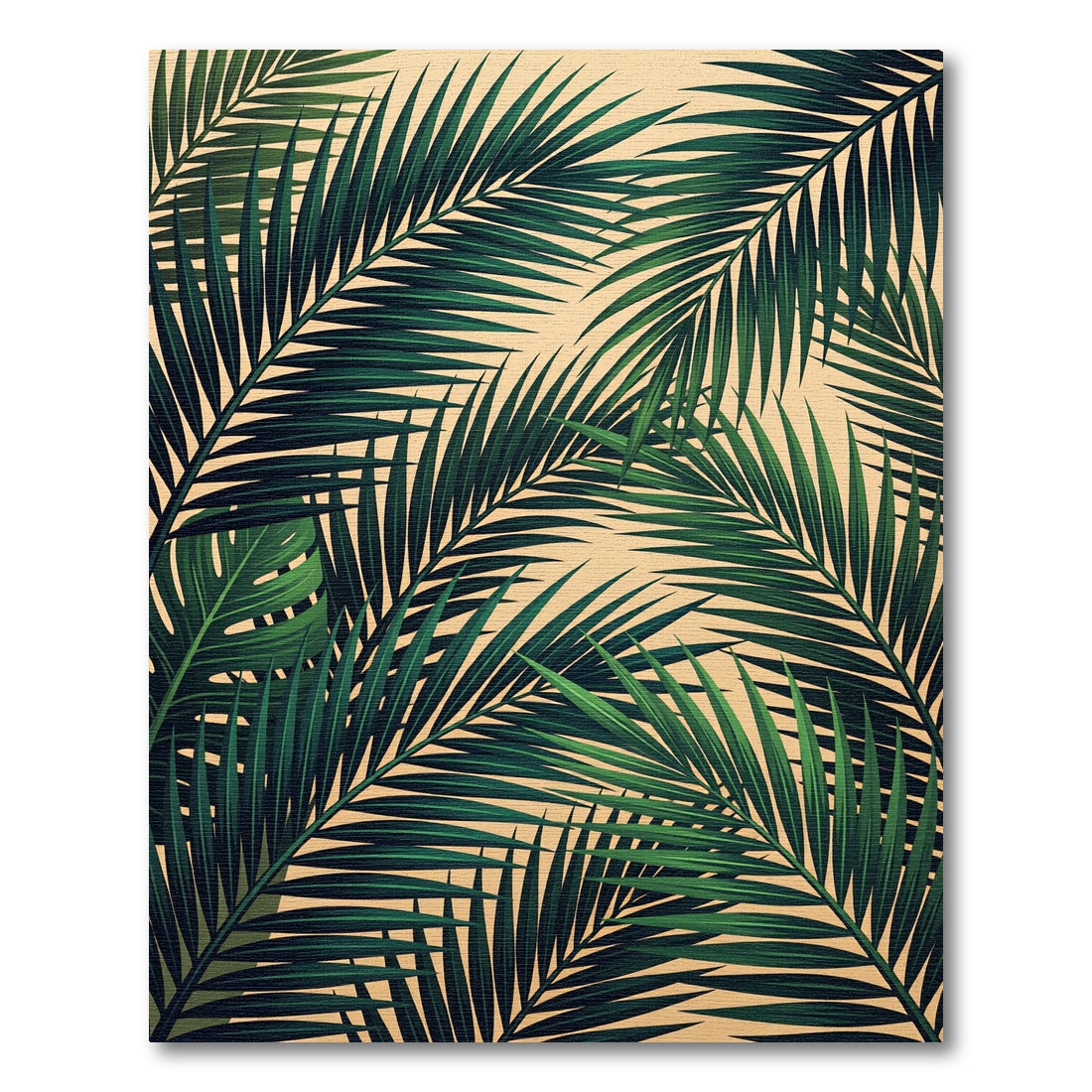 Emerald Palm Frond Canopy Rug