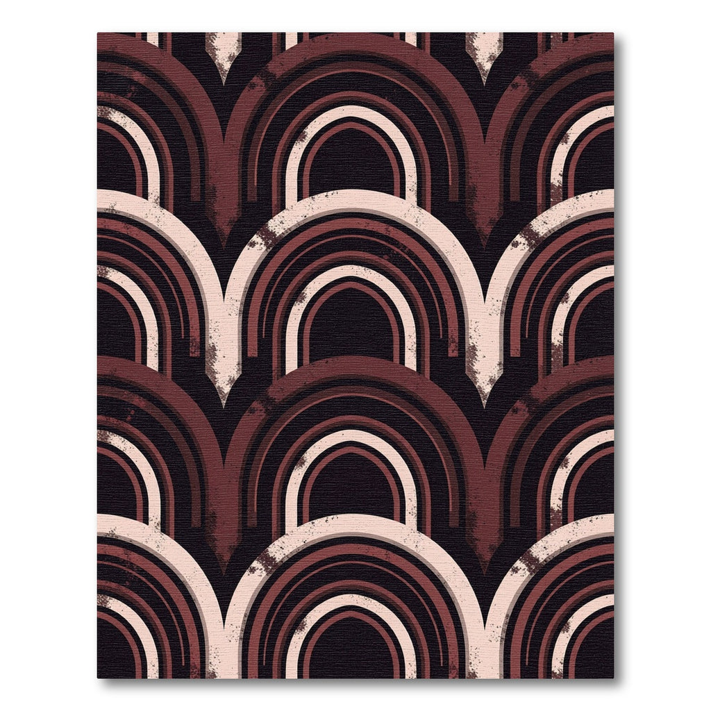 Abstract Earthy Arch Geometric Rug