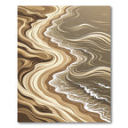 Earthy Swirling Abstract Water Design Rug